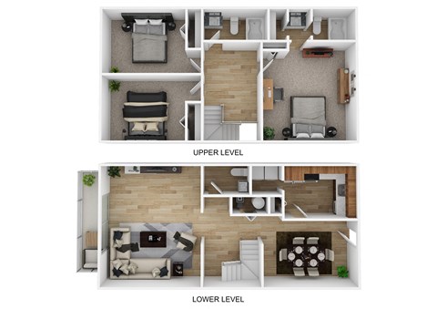 C1 Floor Plan  at Barcelo at East Cobb, Marietta, Georgia, 30067